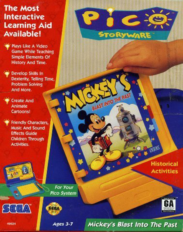 Mickey's Blast into the Past box art for Sega Pico